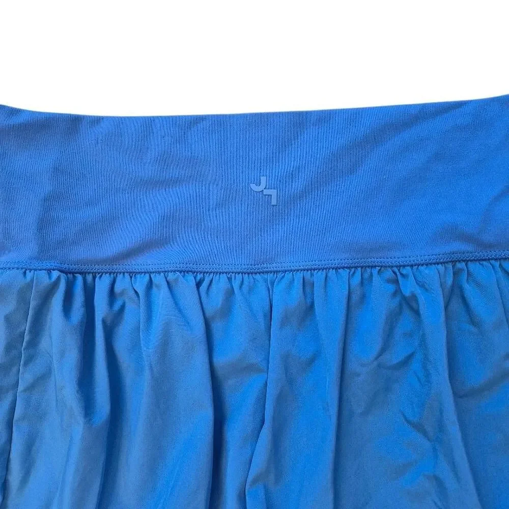 JoyLab Crossover High Waisted Athletic Running Skort Shorts Blue Large